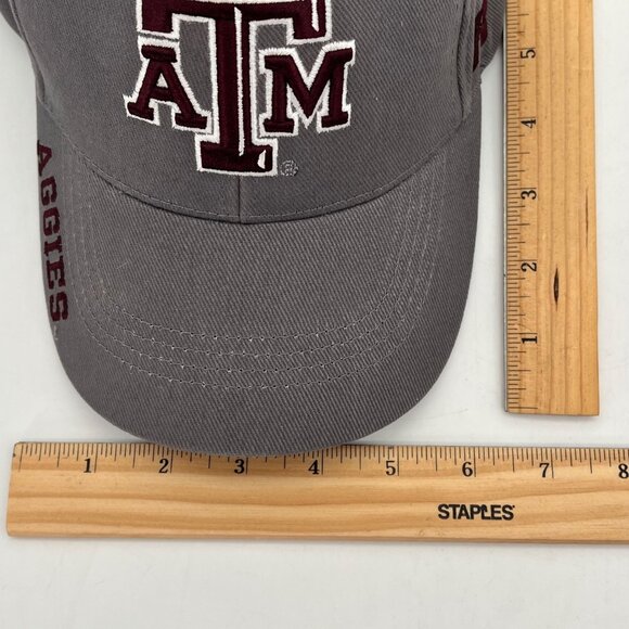 Texas A&M Aggies Embroidered Gray Baseball Cap By Russell Adjustable Strap OSFM - Picture 16 of 16